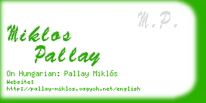 miklos pallay business card
