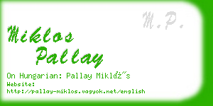 miklos pallay business card